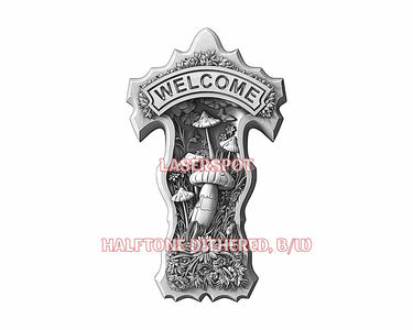 Welcome sign 3d illusion & laser-ready files - 3DWave.us